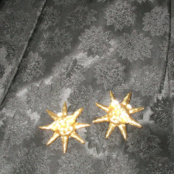 GOLD SUN & MOON MAN EARRINGS ๐ SUNGLASSES CLIP ON VINTAGE 80S WOW - Picture 11 of 12